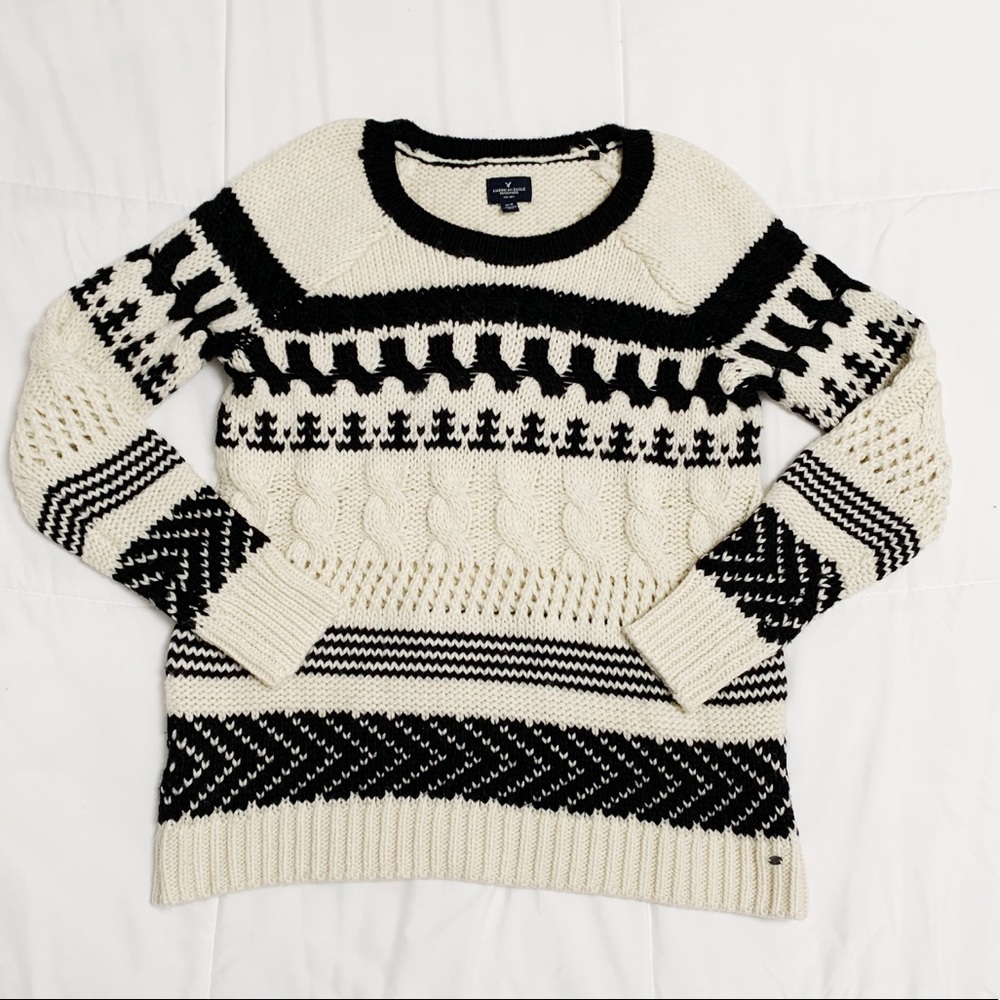 American Eagle Mixed Knit Sweater